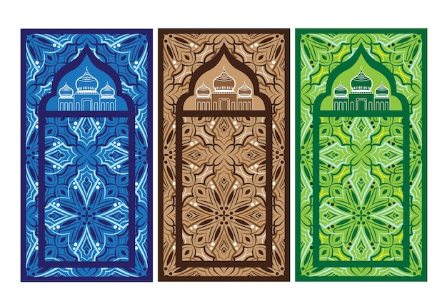 Vector rug for a islamic prayer vector illustration