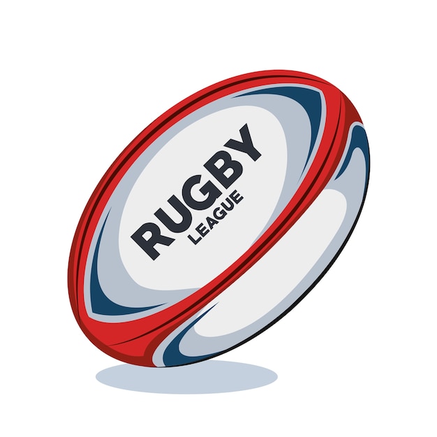 rugby ball red, white and blue design