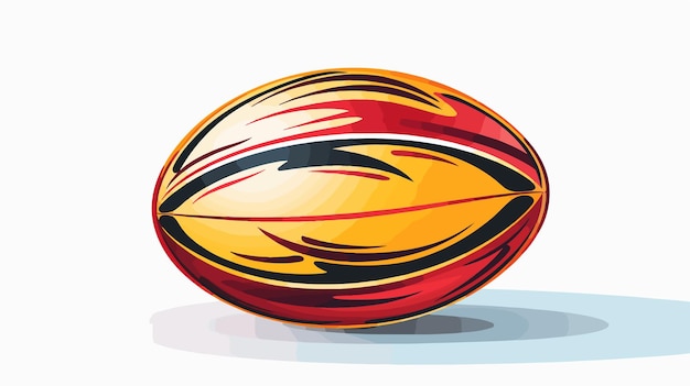 Rugby Ball Vector Wallpaper with Free Space for Text