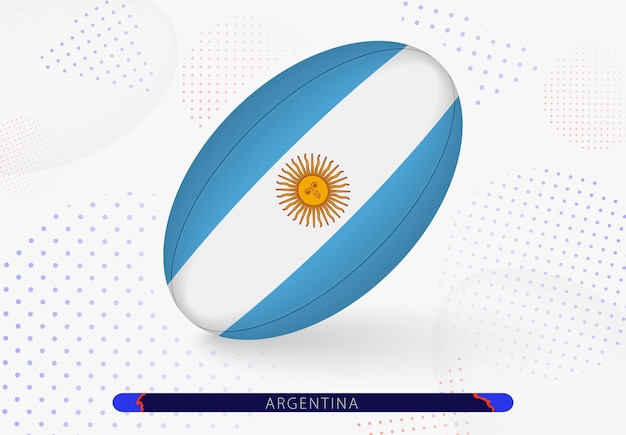 Rugby ball with the flag of Argentina on it Equipment for rugby team of Argentina