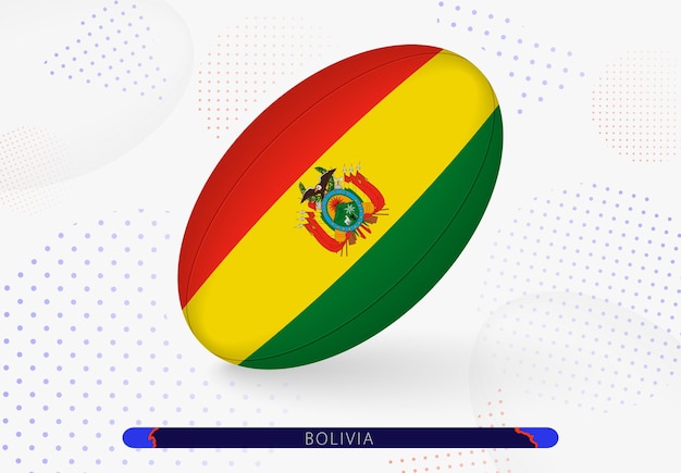 Rugby ball with the flag of Bolivia on it Equipment for rugby team of Bolivia