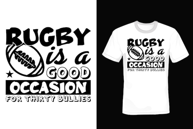 Rugby T shirt design typography vintage