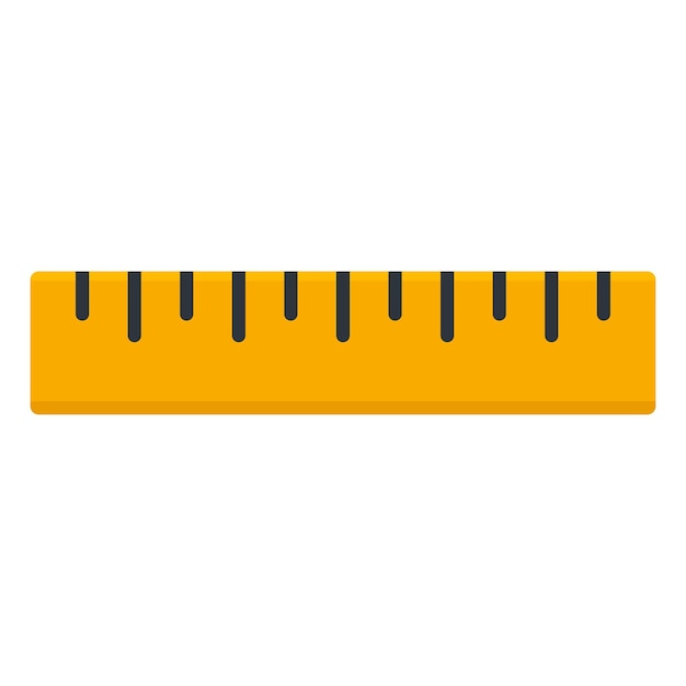 Ruler flat icon Orange ruler Education measure tool