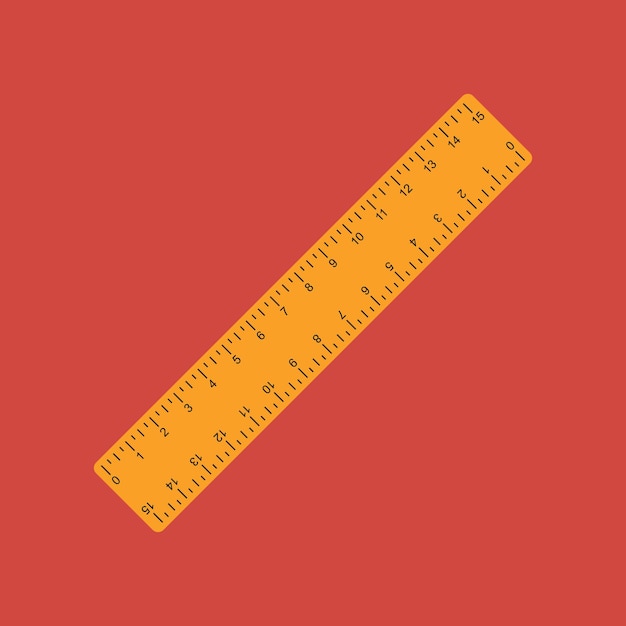 Ruler illustration on transparent background