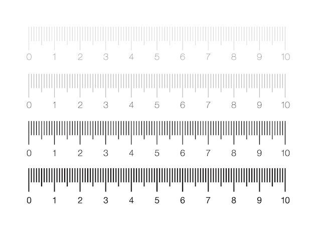 Ruler Measuring scale Markup for Rulers Vector illustration Centimeters Scale Millimeters Scale