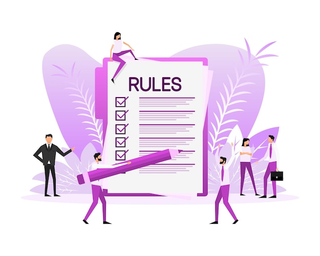 Rules people great design for any purposes Flat vector illustration character