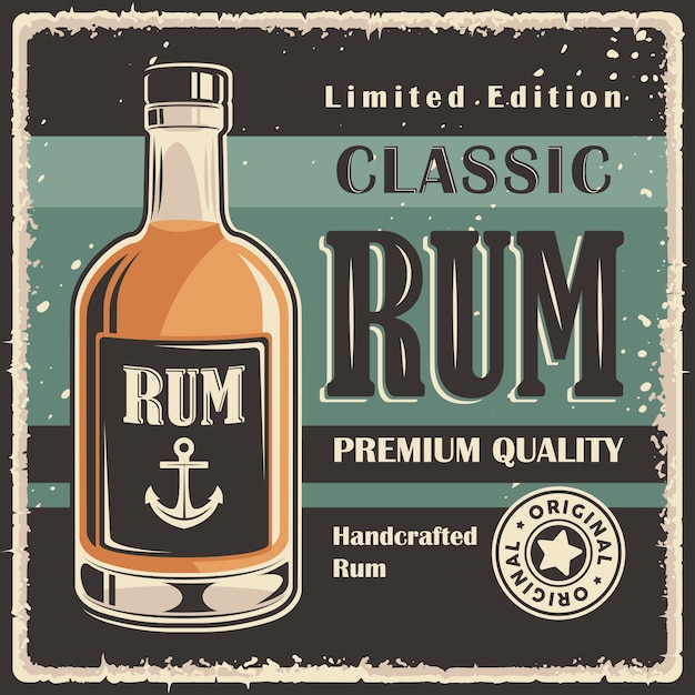 Rum Retro Vintage Classic Signage