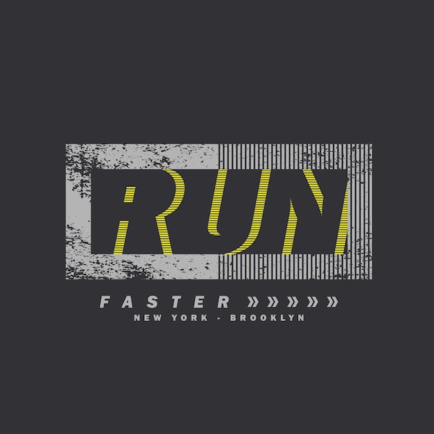 Run faster t-shirt and apparel design