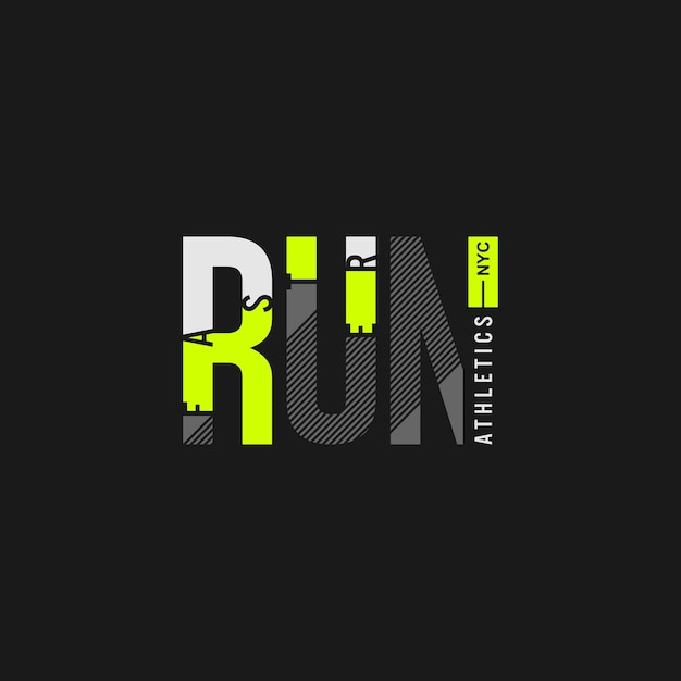 RUN FASTER  typography t shirt and other uses.