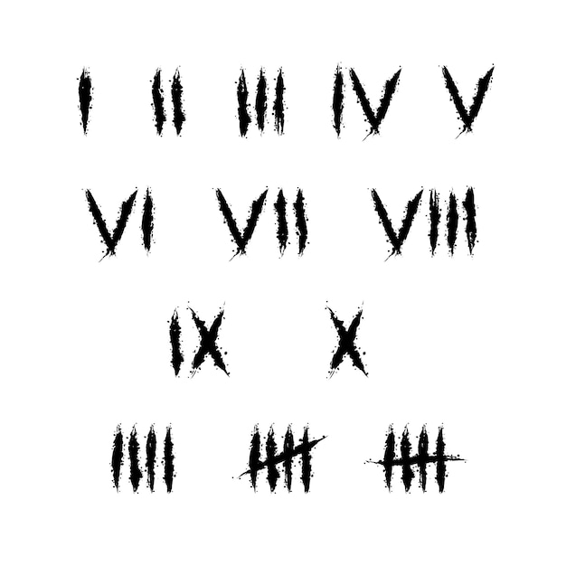 Runic roman numbers set