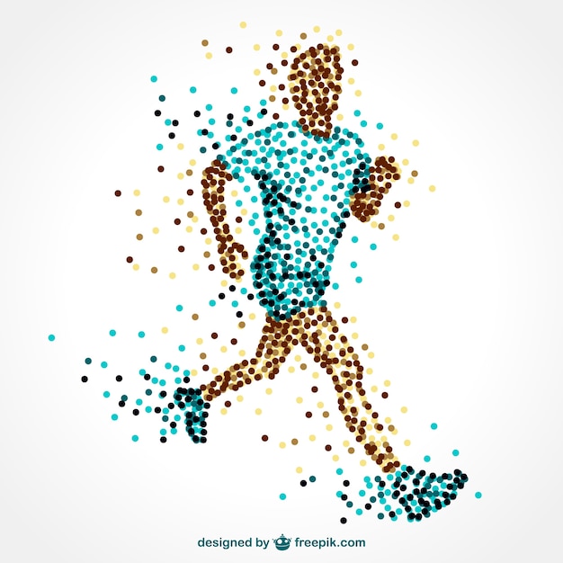 Runner made of dots