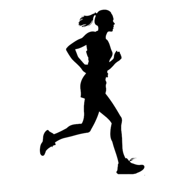 Running Athlete Silhouette vector art