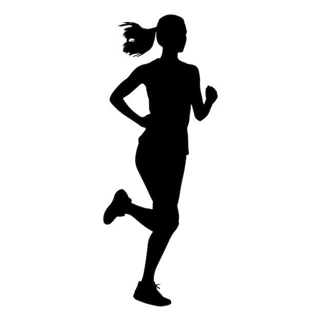 Running Athlete Silhouette vector