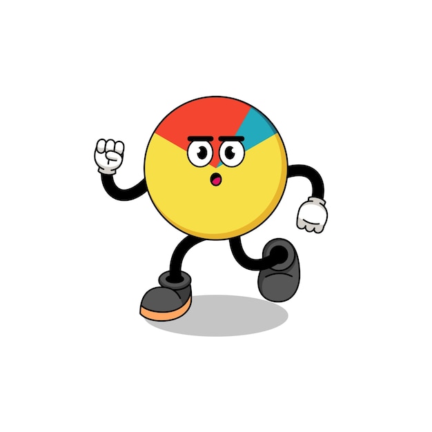 Running chart mascot illustration character design