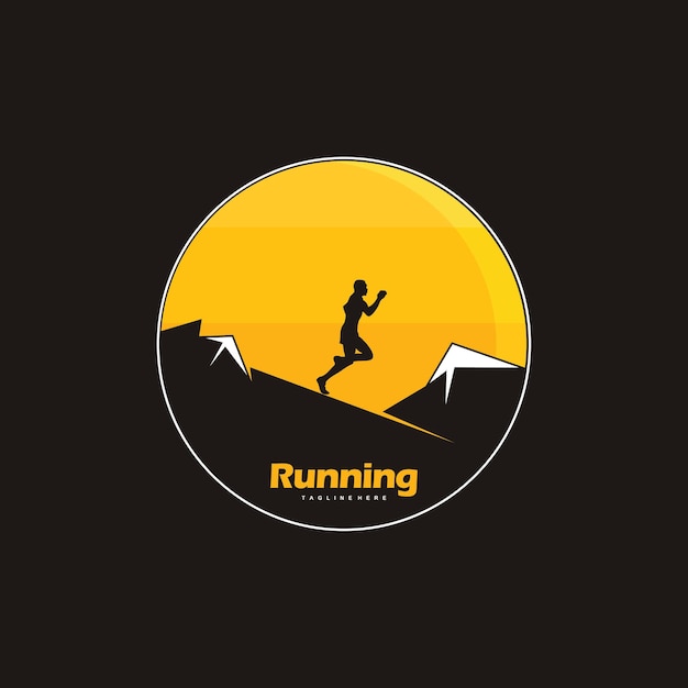 running logo design,running silhouette