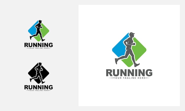 running logo design template