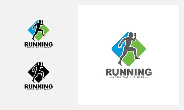 running logo design template