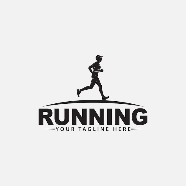 running logo design vector template