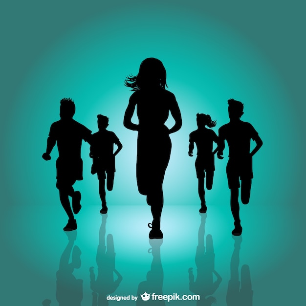 Vector running marathon background 