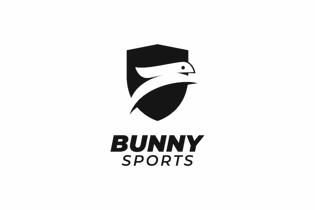 Running rabbit logo design