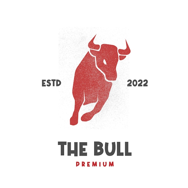 Running Red Bull Illustration Logo