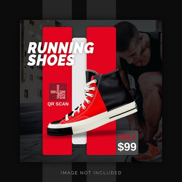 Running Shoes Collection Social Media Banner Instagram Post Ad Concept Template