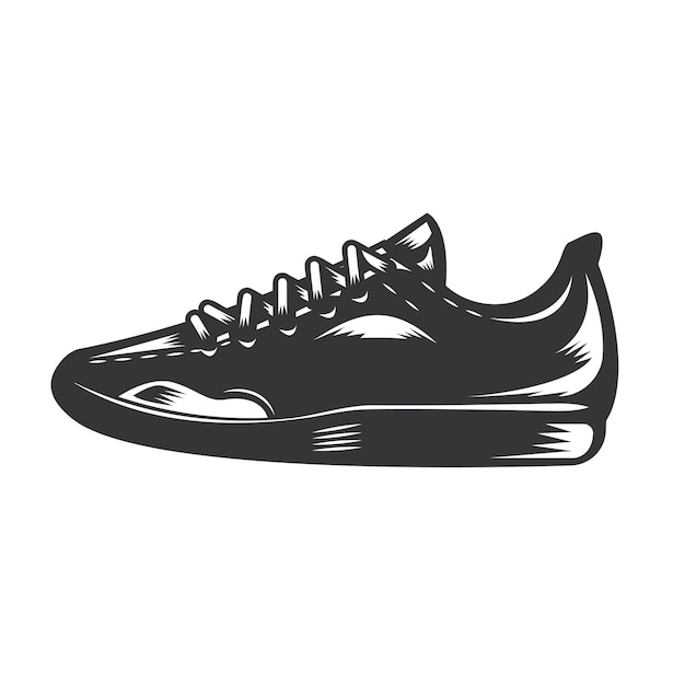 Running shoes silhouette jocking sport shoes club Line art logos or icon vector illustrationxD