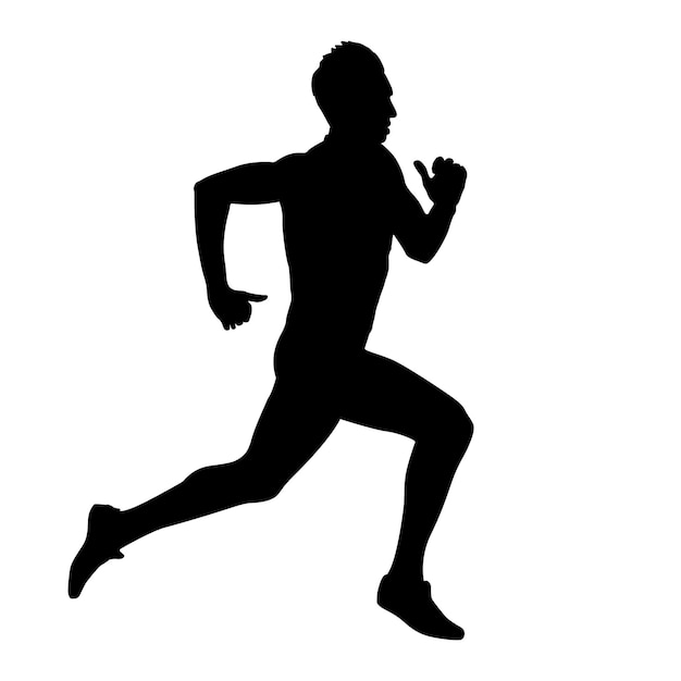 Running silhouettes Vector illustration