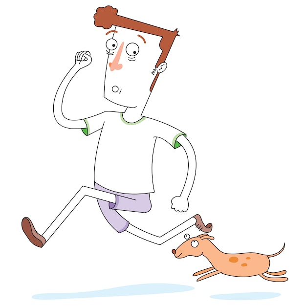 Running with Lovely Dog