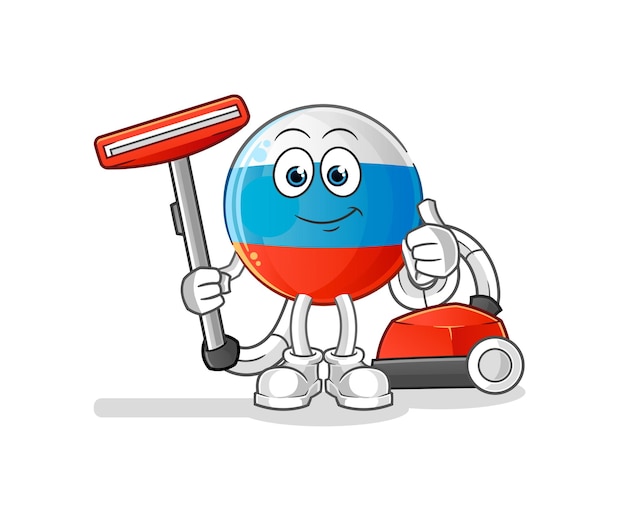 Russia flag clean with a vacuum . character vector