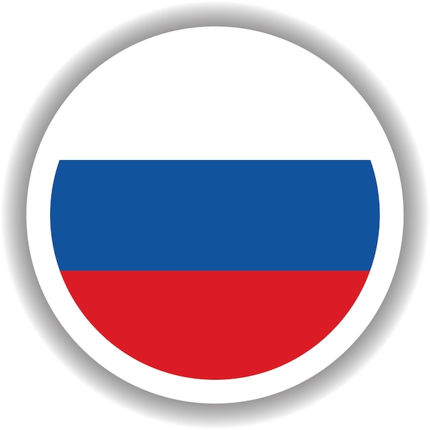 Russia Flag Round Shape