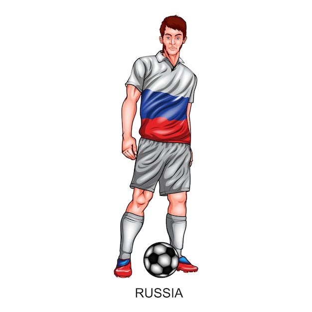 Russia National Football Player Design