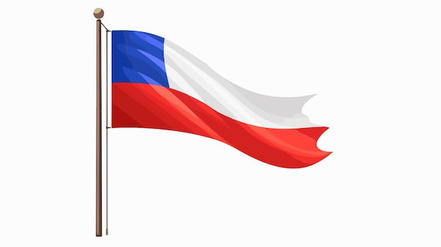 Russian Flag Vector Illustration with Flag Flying in the Wind