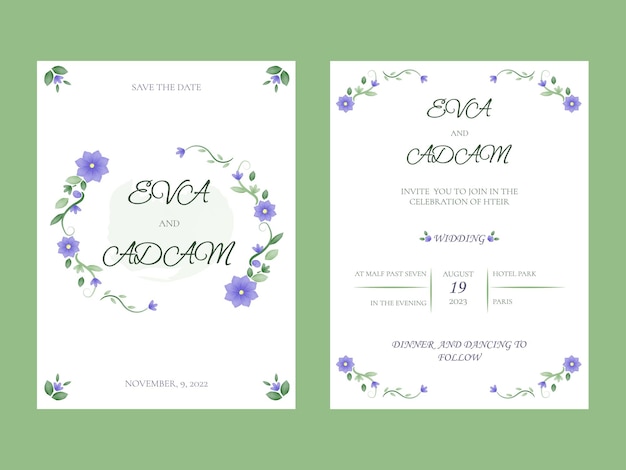 Rustic wedding invitation