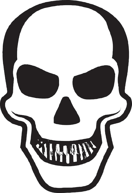 Rusty Skull Logo Icon Vector