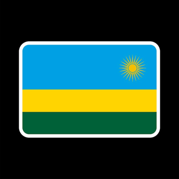 Rwanda flag official colors and proportion Vector illustration