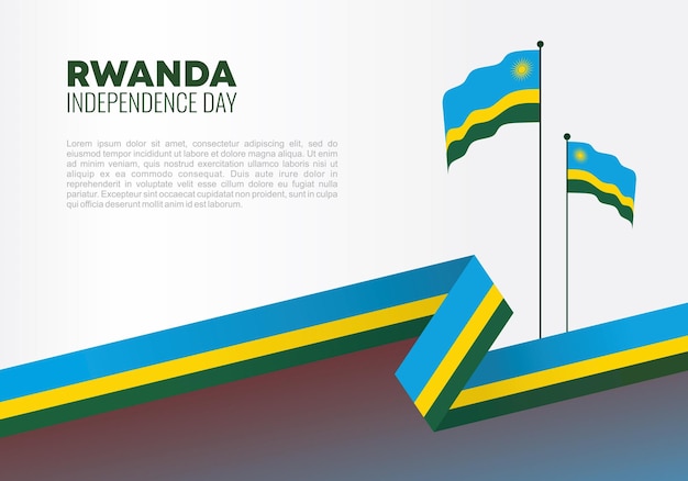 Rwanda independence day background banner poster for national celebration on July 1 st