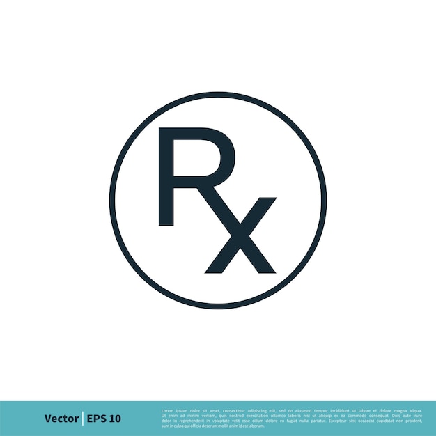 RX Letter Medical Icon Vector Logo Template Illustration Design Vector EPS 10