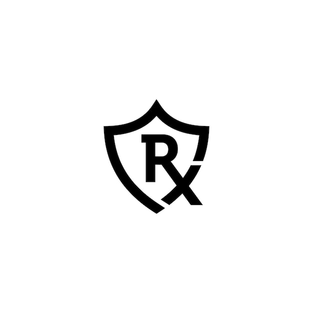 rx shield security logo design