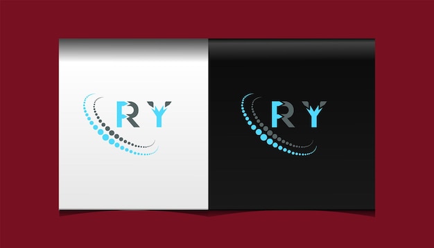 Vector ry initial modern logo design vector icon template