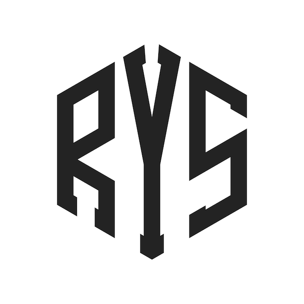 RYS Logo Design Initial Letter RYS Monogram Logo using Hexagon shape