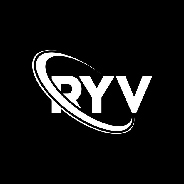 Vector ryv logo ryv letter ryv letter logo design initials ryv logo linked with circle and uppercase monogram logo ryv typography for technology business and real estate brand