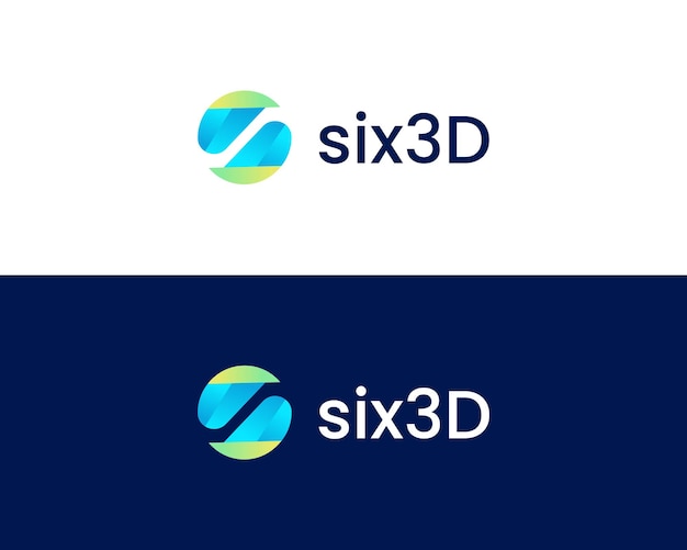 s 3d logo design vector