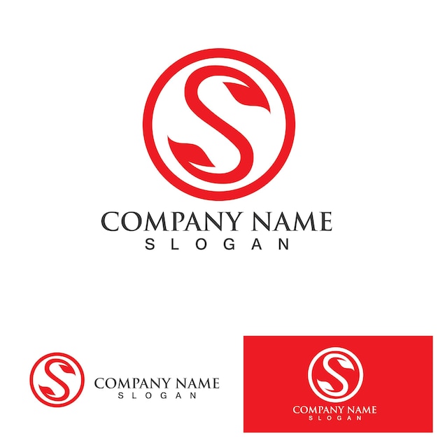 S Business corporate letter logo design vector