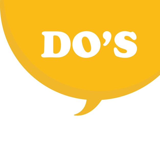 Do's on doodle speech bubble