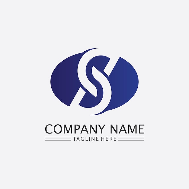 S font and letter logo Business corporate S letter logo design vector