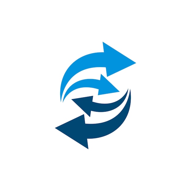 S Letter Blue Arrows Logo Template Illustration Design Vector EPS 10