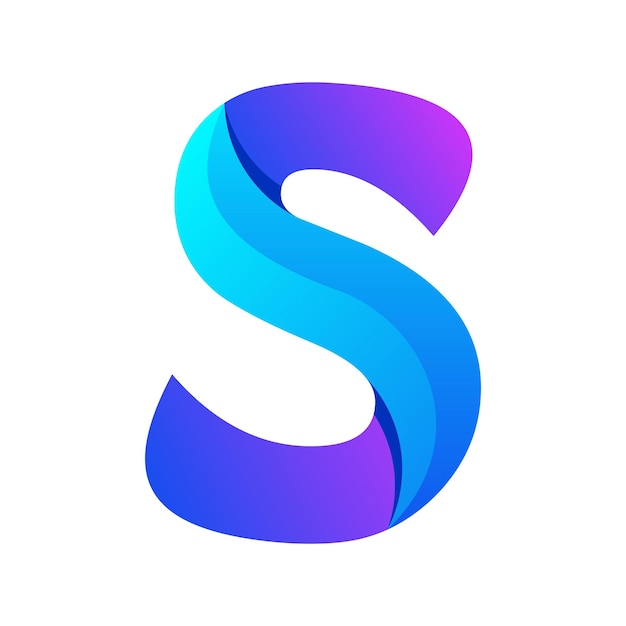 Vector s letter logo colorful gradient design