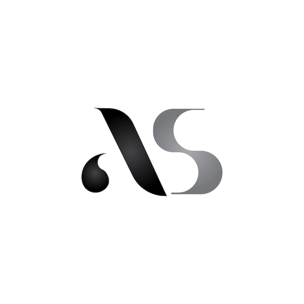 A S Letter Logo Design