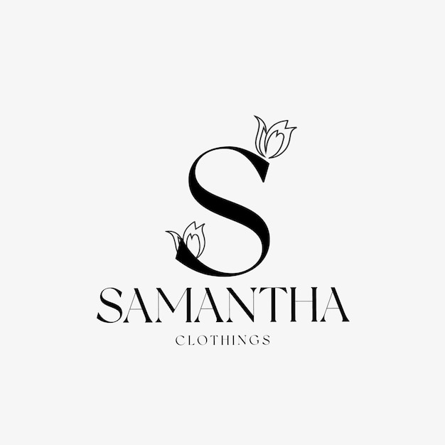 S Letter Logo with creative Floral concept for company business beauty real estate Premium Vector